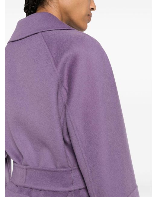 Arona belted midi coat di Max Mara in Purple
