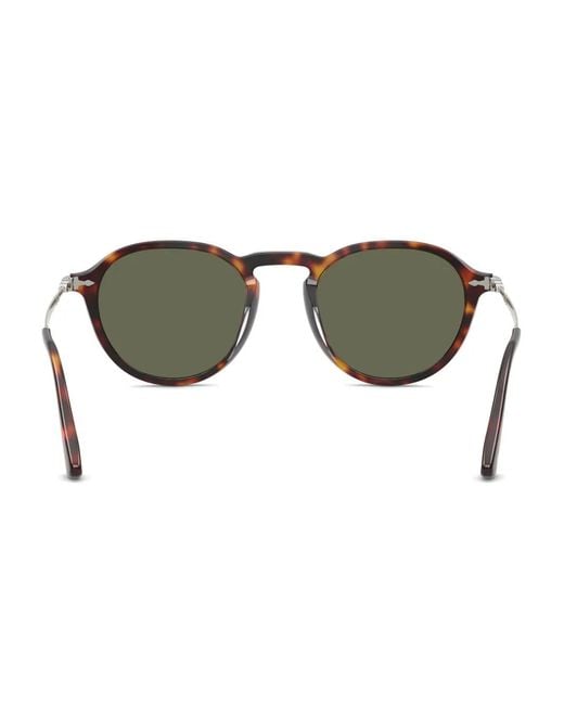 Persol Green Round-Frame Sunglasses