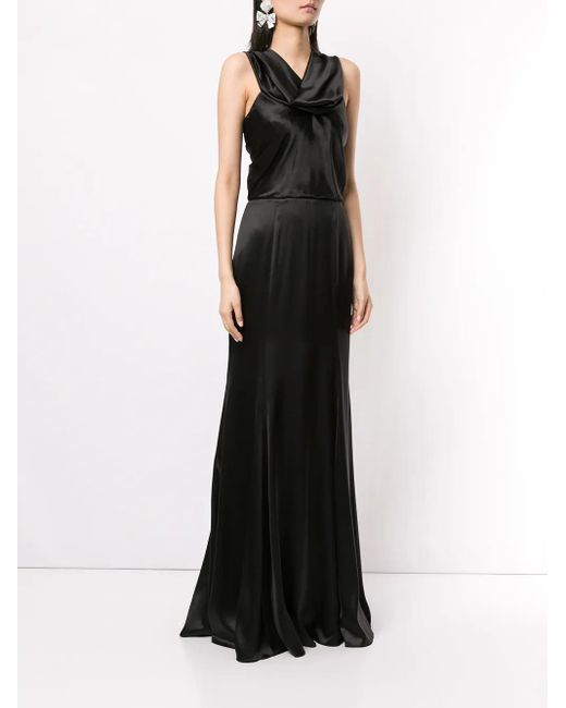 Dolce & Gabbana Black Satin Evening Gown