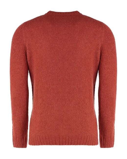 Moorer Red Pull À Col Rond for men