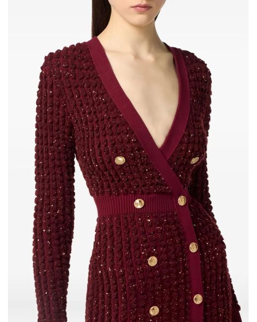 Abito Corto Con Paillettes di Elisabetta Franchi in Red