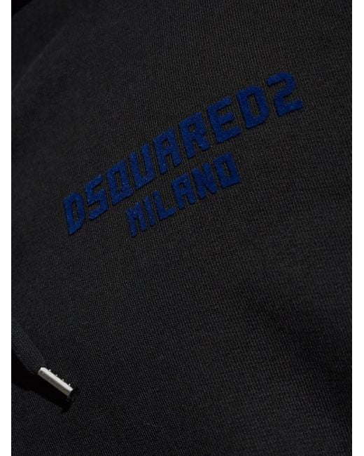 DSquared² Blue Logo-Print Hoodie for men