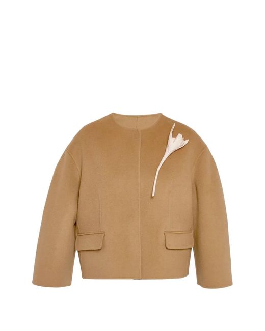 Erdem Natural Tulip-Brooch Jacket