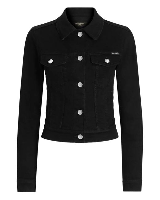 Dolce & Gabbana Black Buttoned Denim Jacket