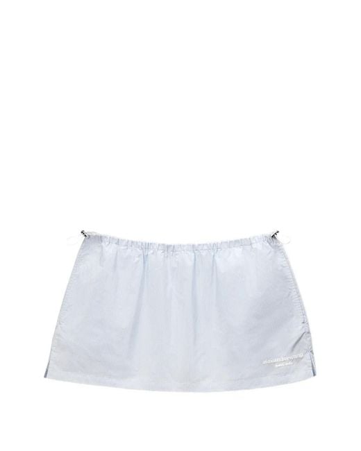 Alexander Wang White Striped Mini Skort