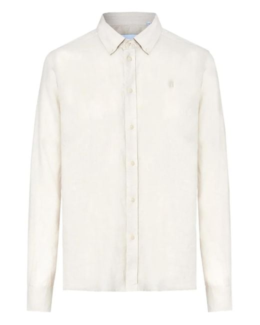 Les Deux Kristian Hemd Aus Leinen in White für Herren