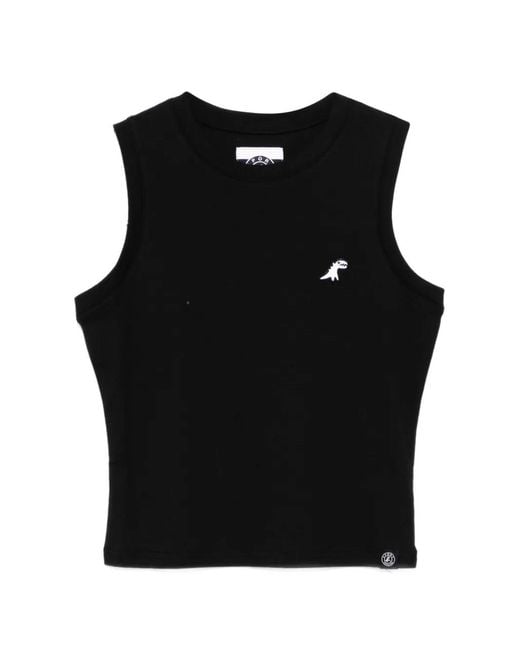 SPORT b. by agnès b. Black Dino Logo-Patched Tank Top