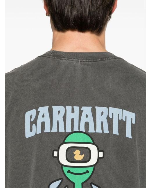 Carhartt Gray Duckin' Cotton T-shirt for men