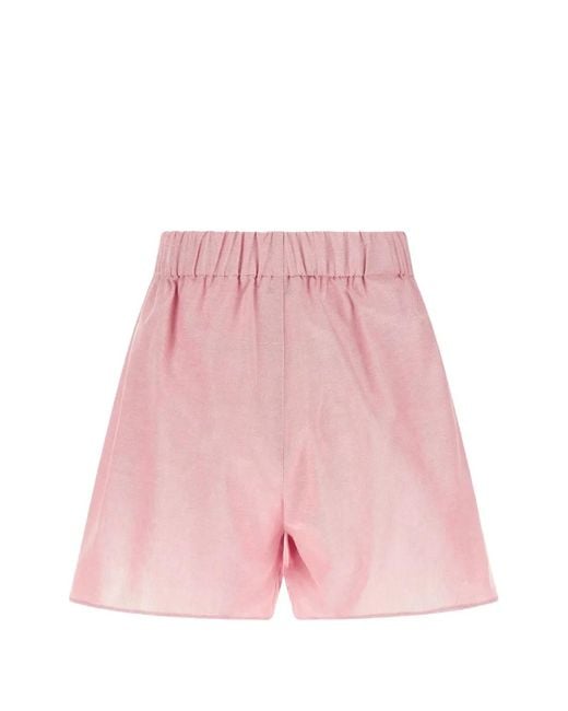 ANDAMANE Pink Button Shorts And Shirt Set