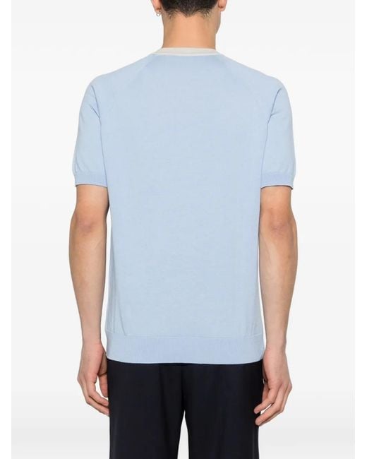 Fileria Blue Round-Neck T-Shirt for men
