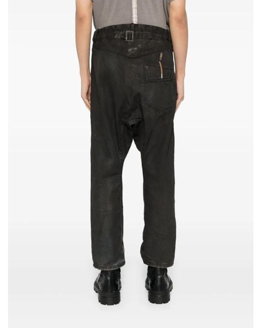 Boris Bidjan Saberi Black Cotton Loose-Fit Trousers for men