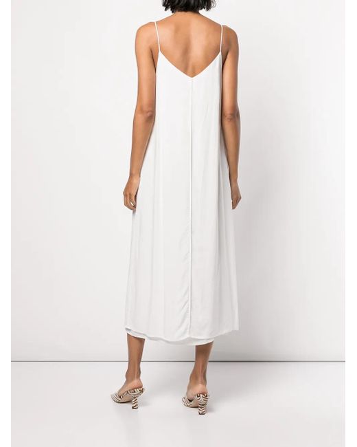 Voz White Double-Layer Cami Dress