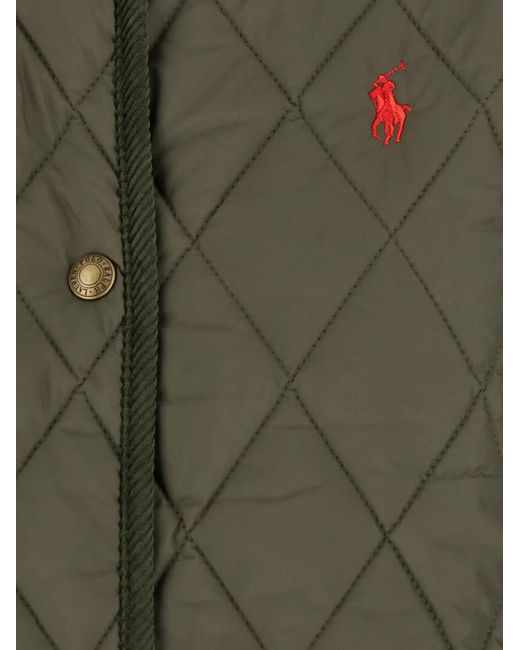 Polo Ralph Lauren Green Quilted Corduroy-collar Jacket