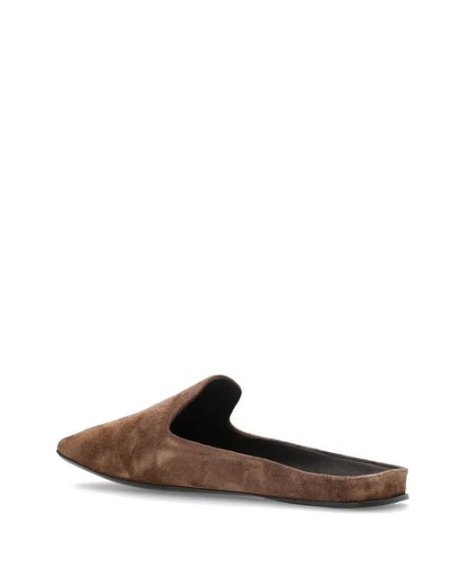 Max Mara Brown Suede Mules