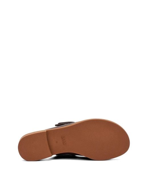 Frau Brown Buckle-Fastening Leather Sandals