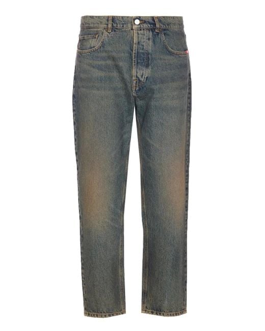 AMISH Gray Whiskering-Effect Jeans for men