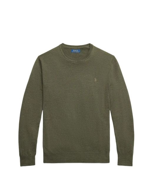 Polo Ralph Lauren Green Logo-Embroidered Sweater for men