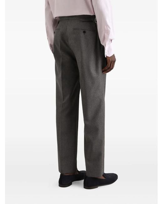 Dolce & Gabbana Gray Pleated Trousers for men