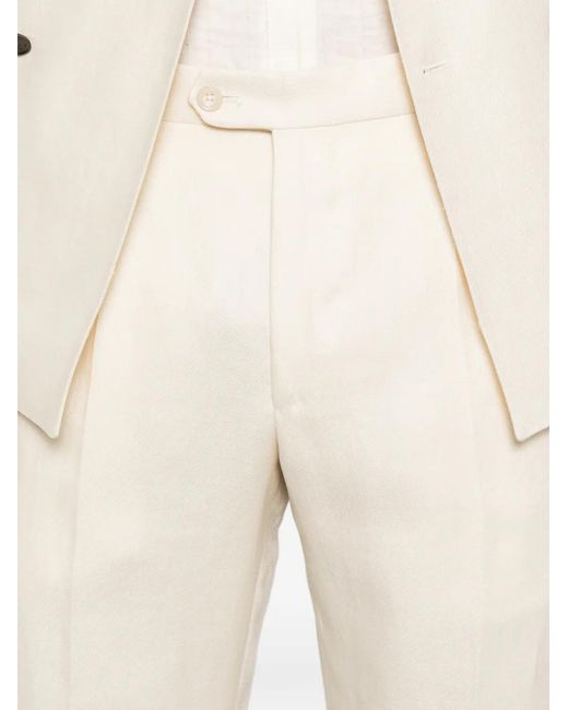 Tagliatore Natural Double-Breasted Peak-Lapel Suit for men