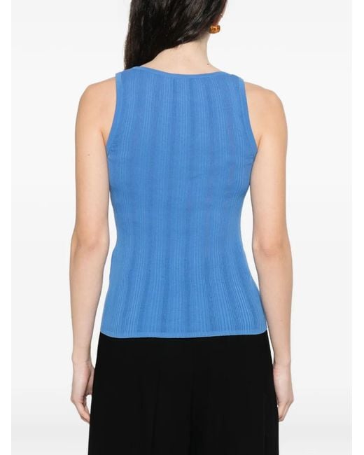 Bompard Geribbelde Tanktop in het Blue
