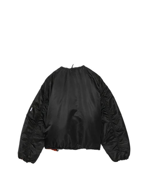PROTOTYPES Black Padded Bomber Jacket for men