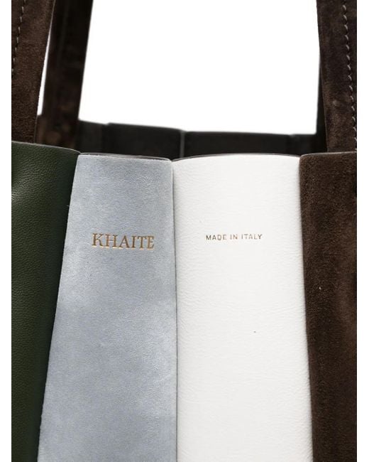 Khaite Black Zoe Patchwork Suede Tote Bag
