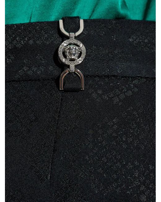 Versace Blue Medusa-Plaque Trousers