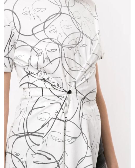 Haculla White One Of A Kind Asymmetric Top