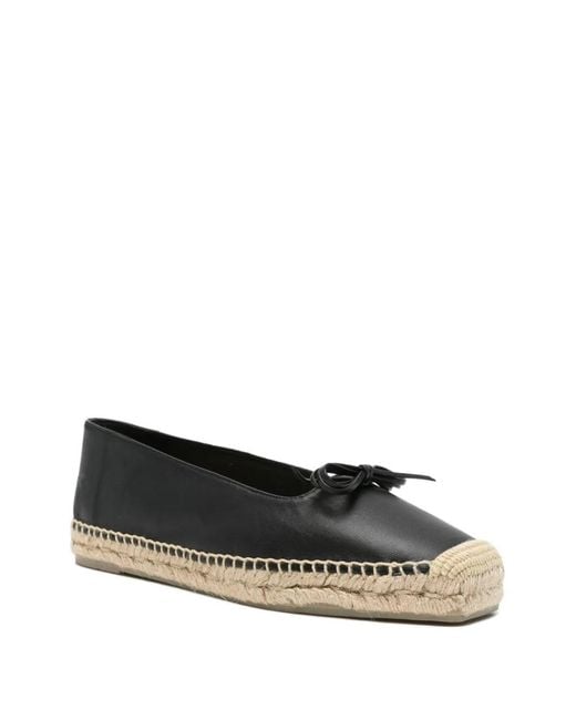 Castaner Black Pax Leather Espadrilles