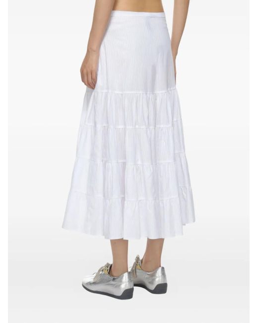 Paloma Wool Pleated Midi Skirt White