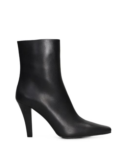 The Seller Black Square-Toe Ankle Boots