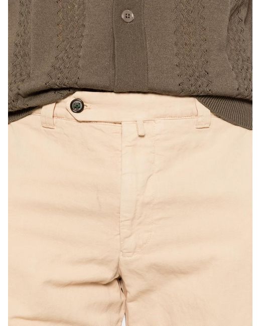 Berwich Natural Belt-Loop Trousers for men