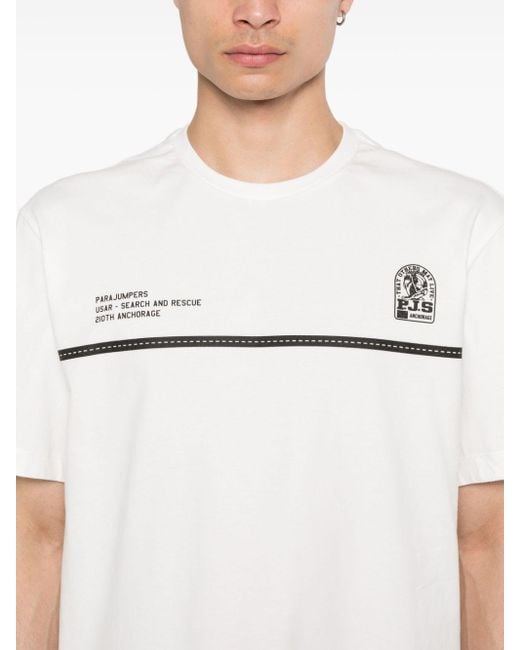 Parajumpers T-shirt Met Logoprint in het White voor heren
