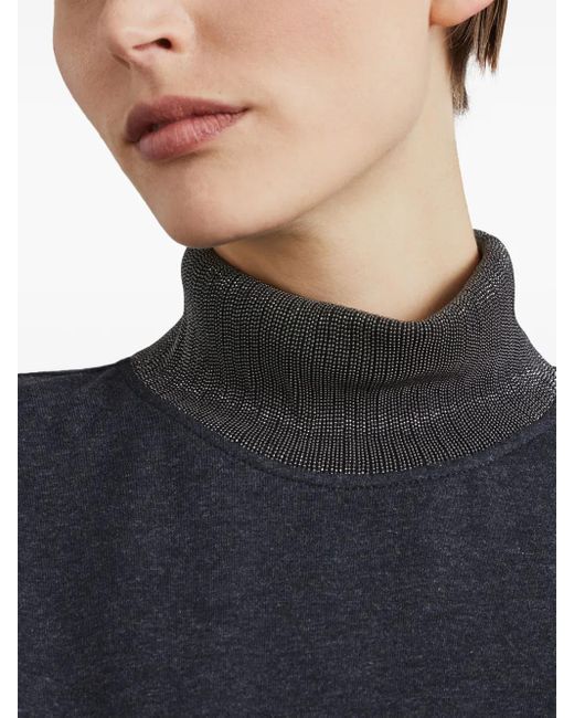 Brunello Cucinelli Blue Chain Link-Detail Dress