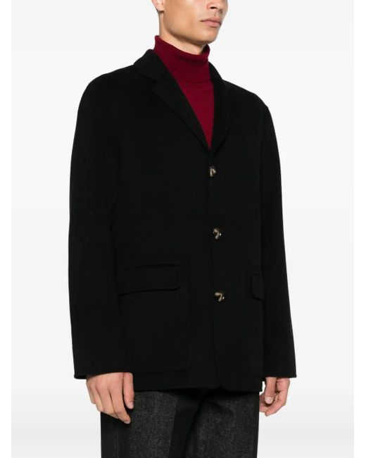 Giorgio Brato Black Patch Pocket Button Shirt Jacket for men