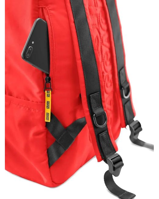 Crash Baggage Red Logo-Detail Backpack