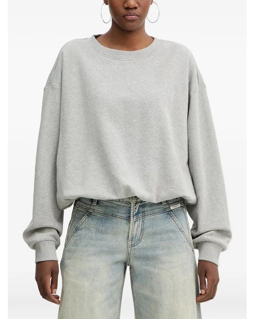 Miss Sixty Gray Rhinestone-Embellished Sweatshirt