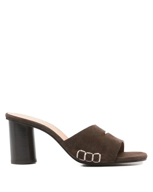 J.W. Anderson Brown Stitch-Detail Sandals