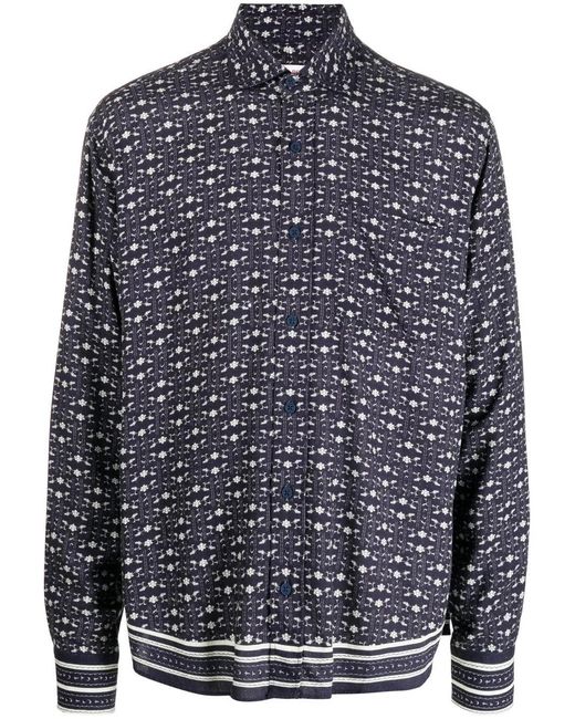 Orlebar Brown Blue Grasmoor Bandana-Print Shirt for men