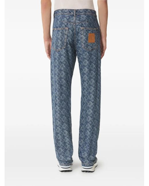 Lanvin Blue Luna Year Jacquard Jeans for men