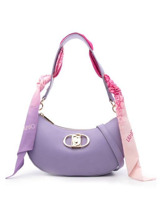 Liu Jo Purple Scarf-embellished Shoulder Bag