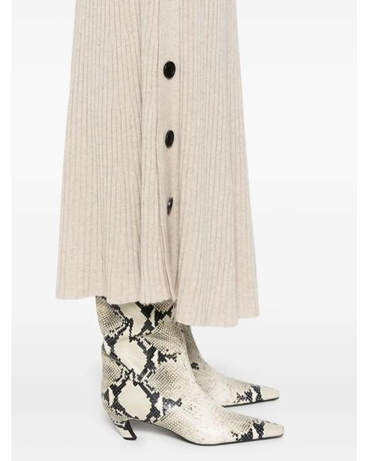 Bompard Natural Buttoned Maxi Skirt