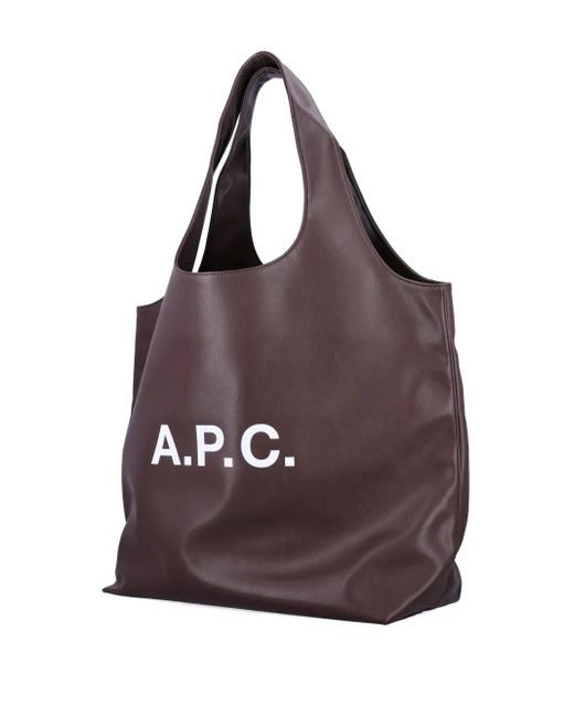 A.P.C. Purple Logo-Plaque Tote Bag for men