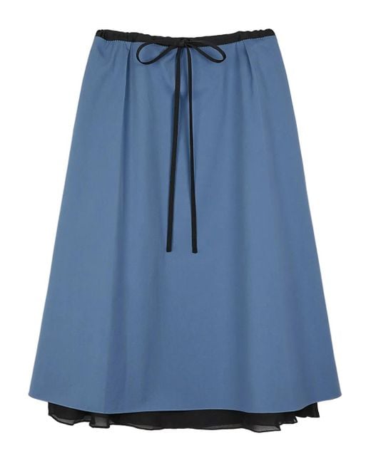 Ports 1961 タイウエスト スカート Blue