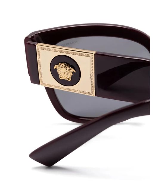 Versace Gray Square-Frame Sunglasses