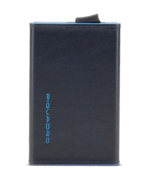 Tarjetero con sistema deslizante Piquadro de hombre de color Blue