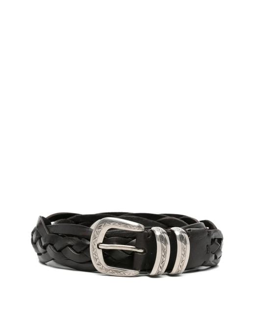 Brunello Cucinelli Black Braided Belt for men