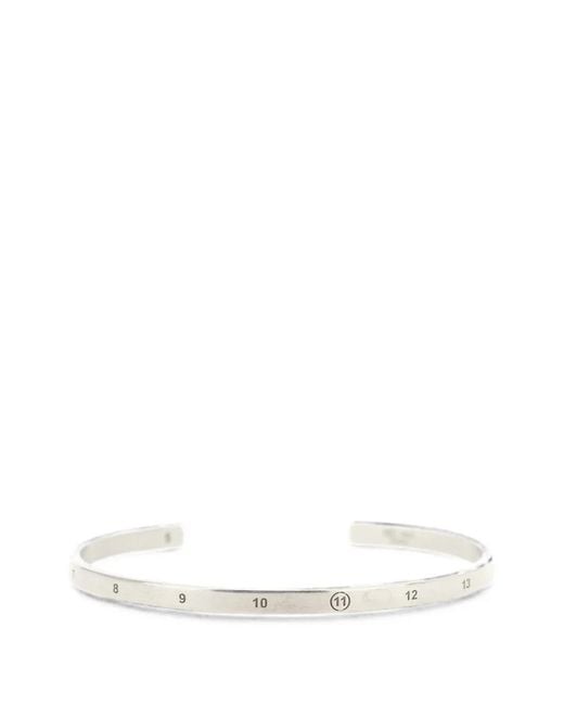 Maison Margiela White Numeric Logo-Engraved Bracelet for men