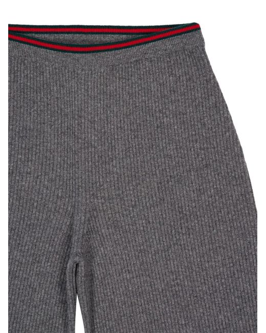 Gucci Gray Felted Knit Straight Trousers