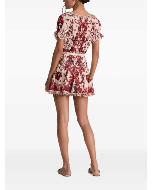 Alice + Olivia Red Mclaine Mini Dress